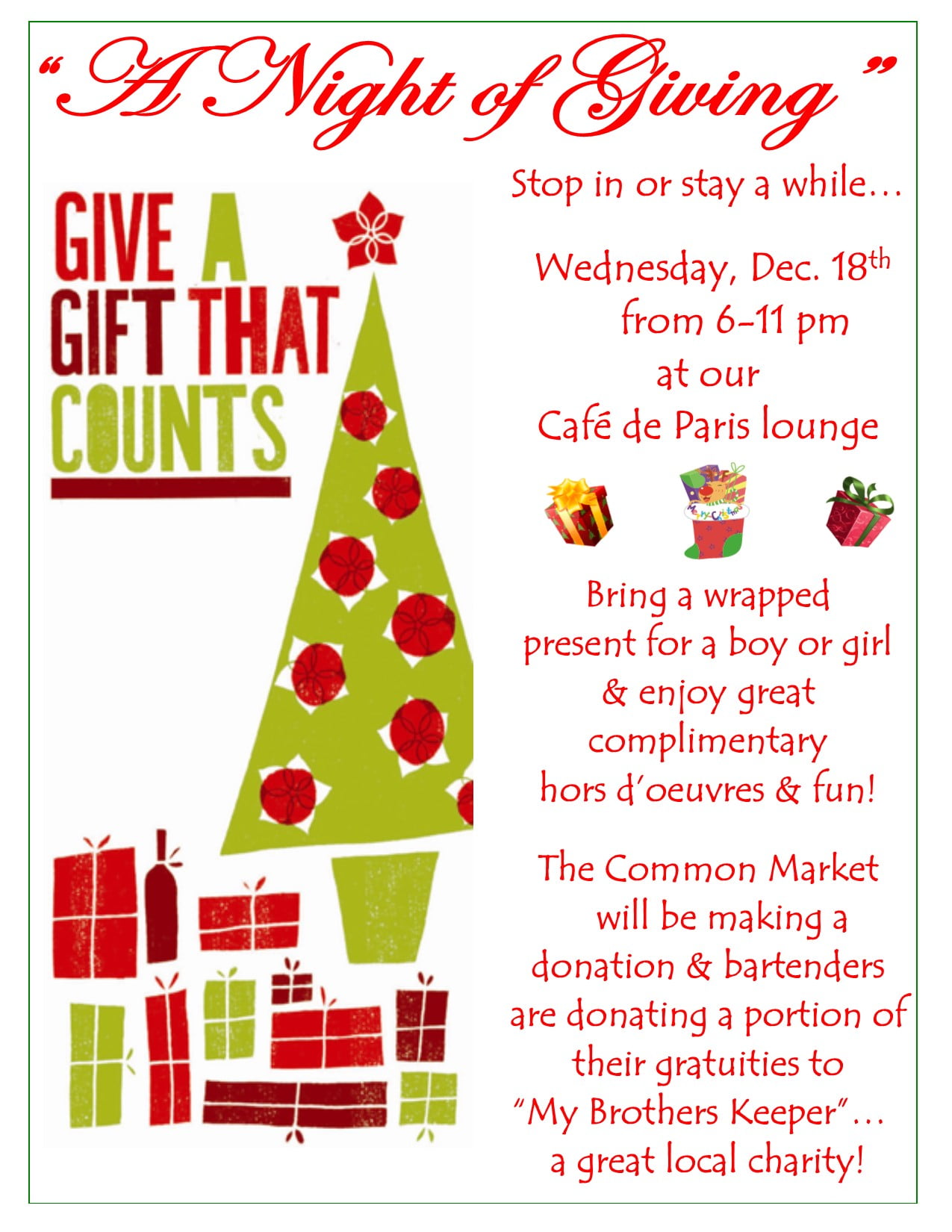 Giving Back  Common Market