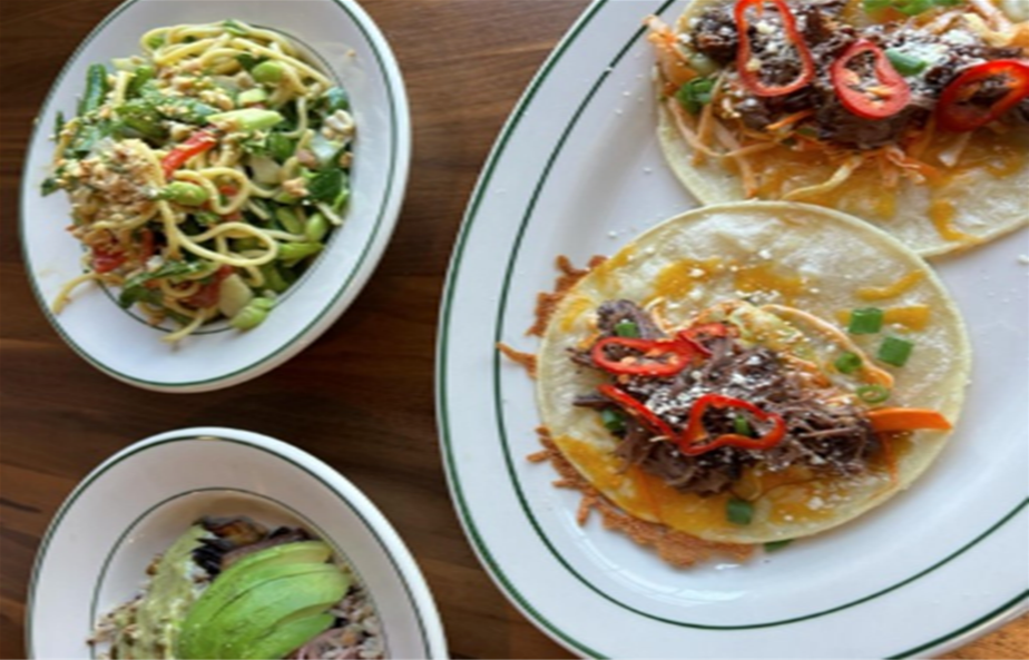 plates of food on table