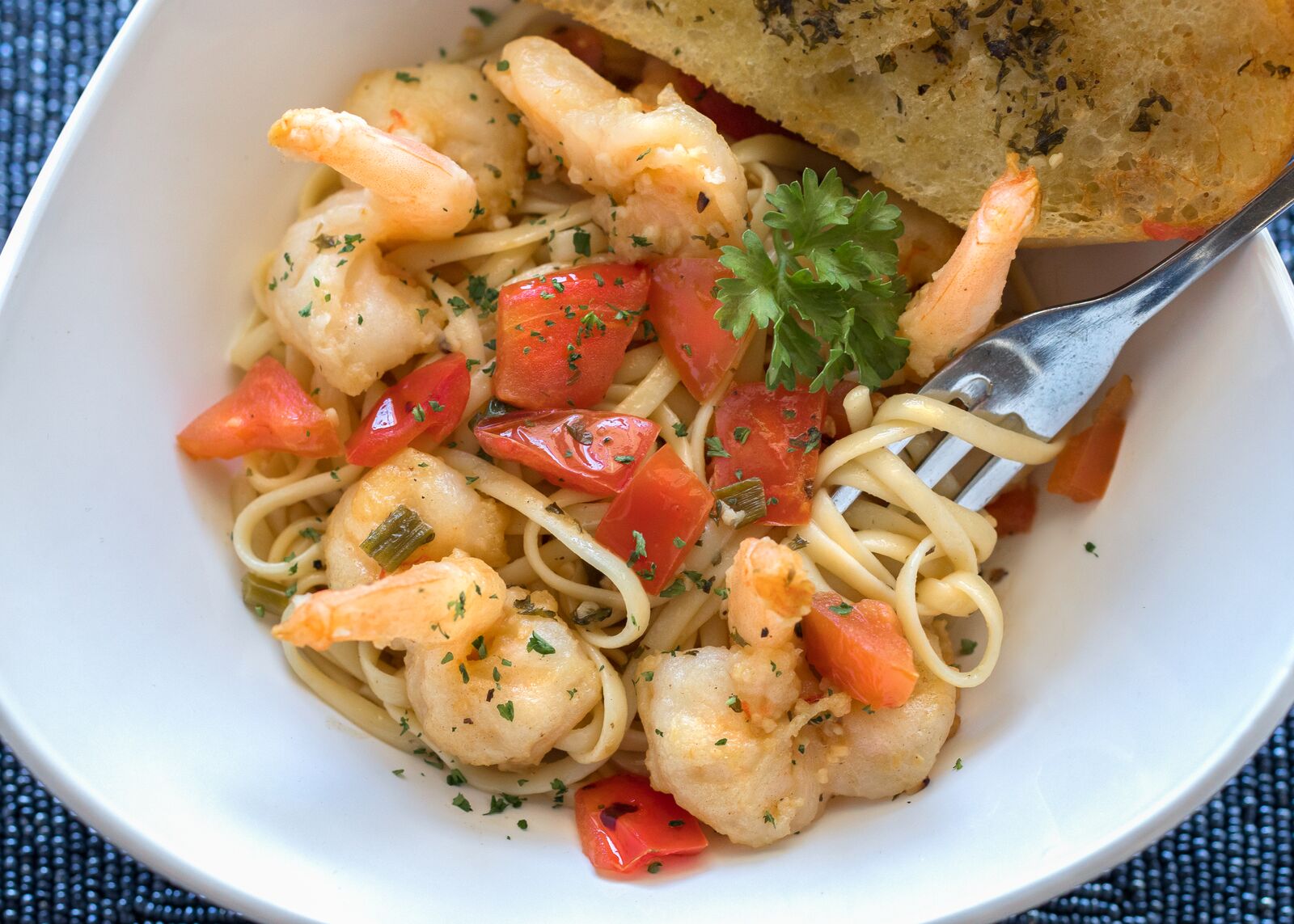 shrimp scampi dish